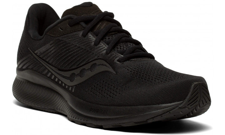 Men's Saucony Ride 14, Triple Black, 10 D Medium