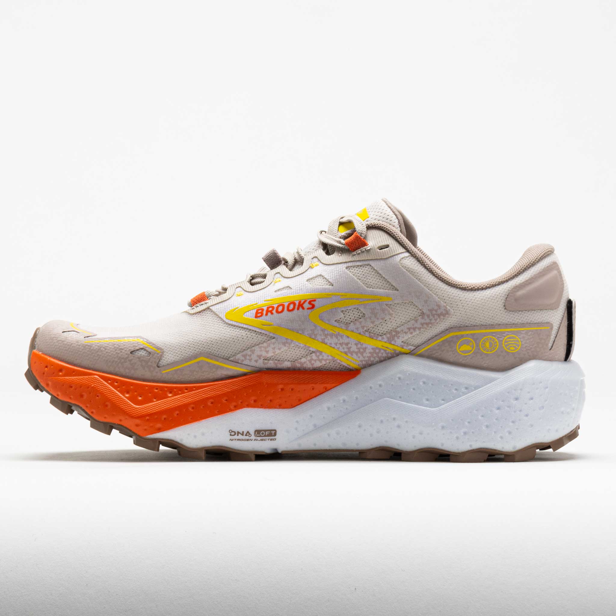 Brooks Caldera 7 Men's  White Sand/Chateau Grey/Yellow