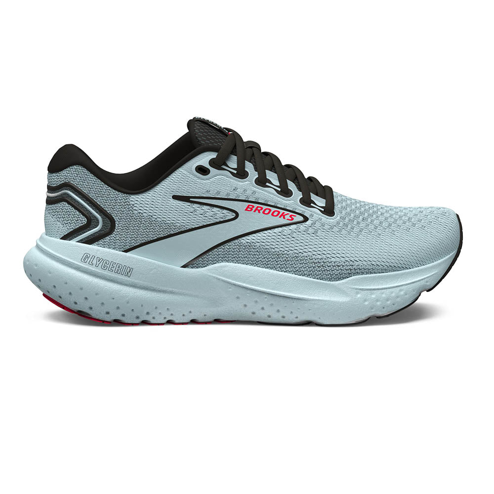 Women's Brooks Glycerin 21, Cloud/Black/Pink, 7.5 B Medium